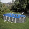 Piscină supraterană ovală CERDENA – 610 x 375 x h 120 cm