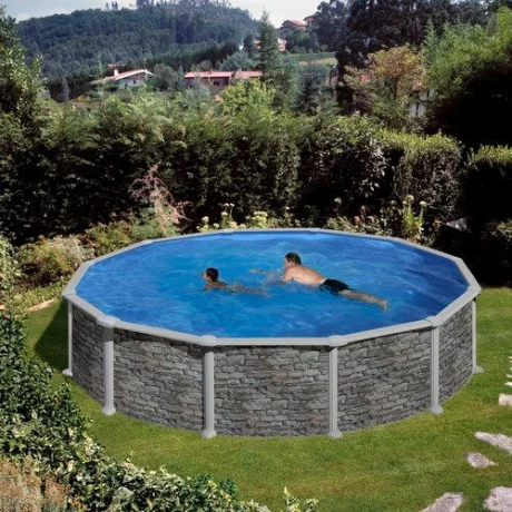 Piscină supraterană rotundă SANTORINI – 350 x h 132 cm