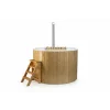 Hot Tub rotund din material compozit cu lambriuri de lemn