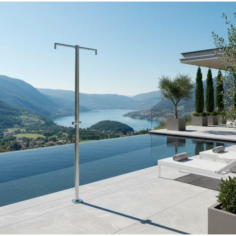 DOCCIA INOX BICEFALO